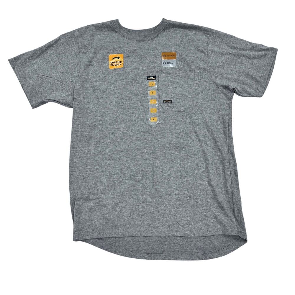 Ariat Rebar Mexican Pride Graphic Tee Men L Gray NWOT
